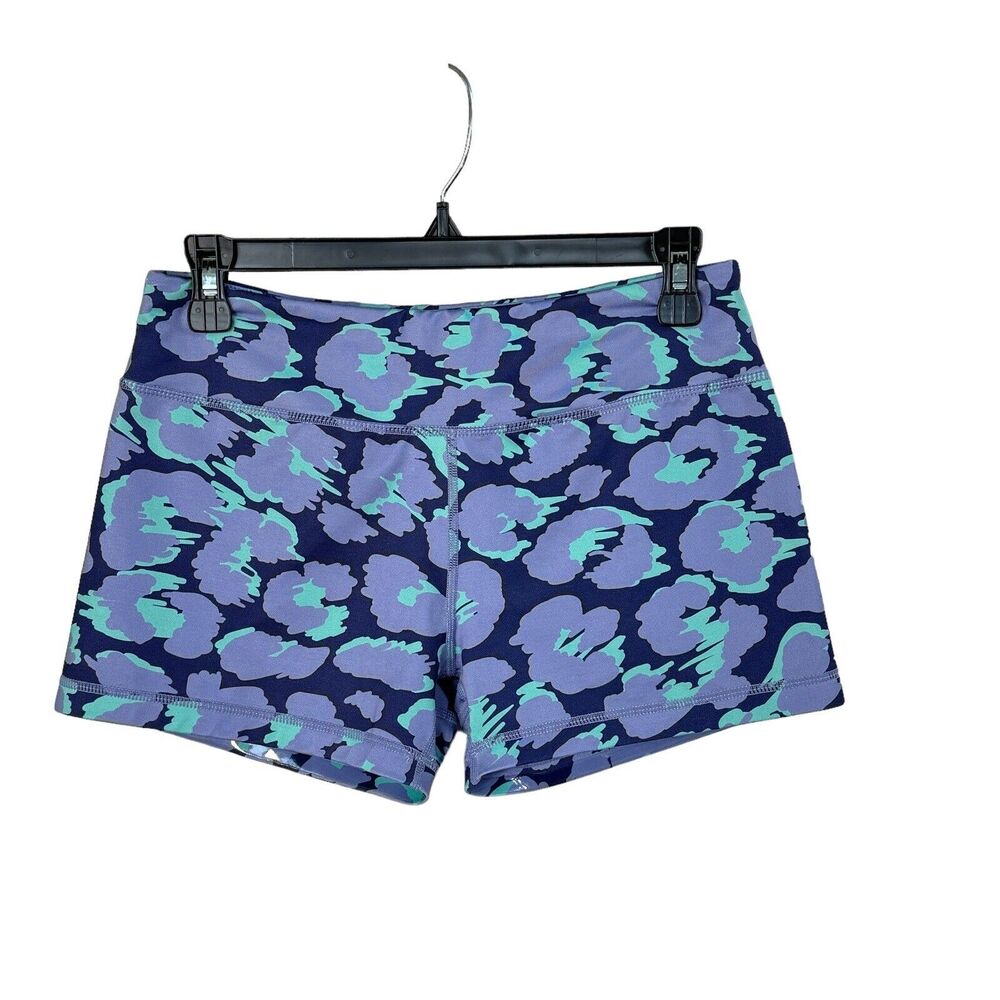 IAB MFG SZ 10 Large Yoga Shorts Camo Elastic Waist Stretch Compression Womens